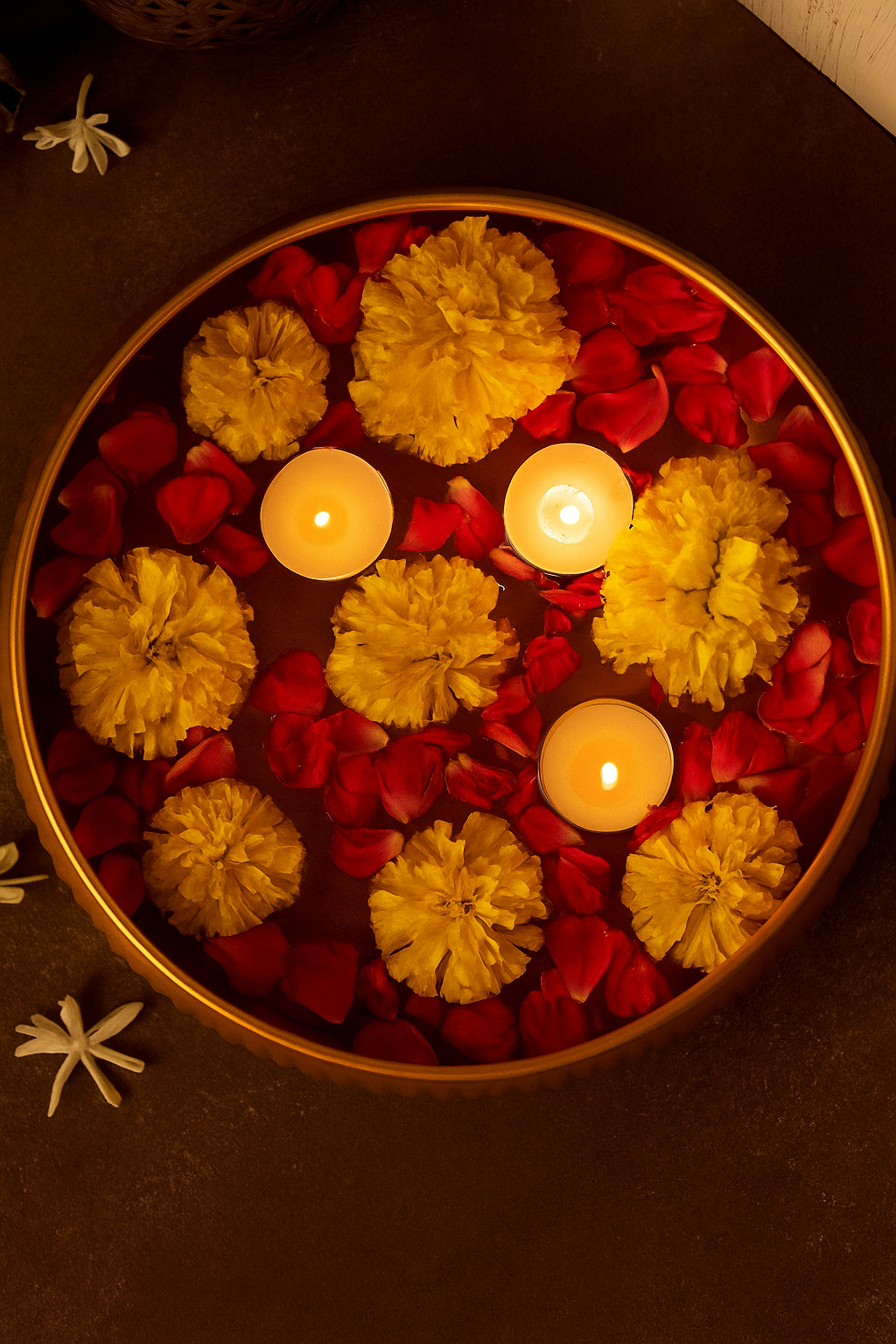 DECORATIVE METAL URLI BOWL