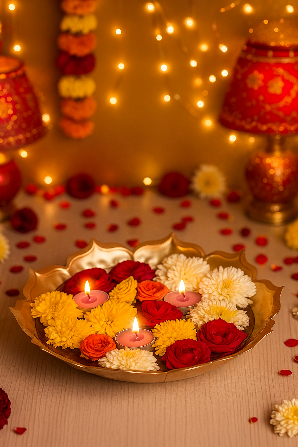 DECORATIVE URLI BOWL FOR FLOATING FLOWERS