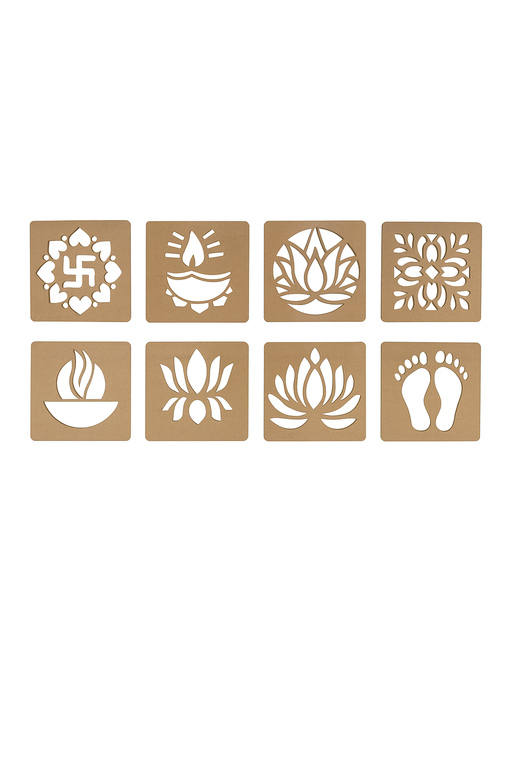 RANGOLI STENCILS 8pcs