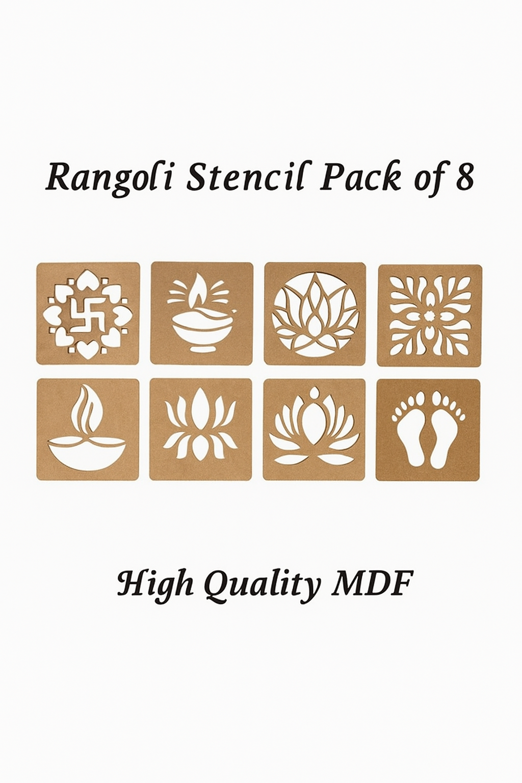RANGOLI STENCILS 8pcs