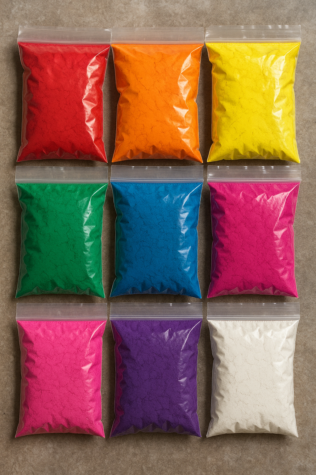 RANGOLI POWDER 10 MULTICOLORS